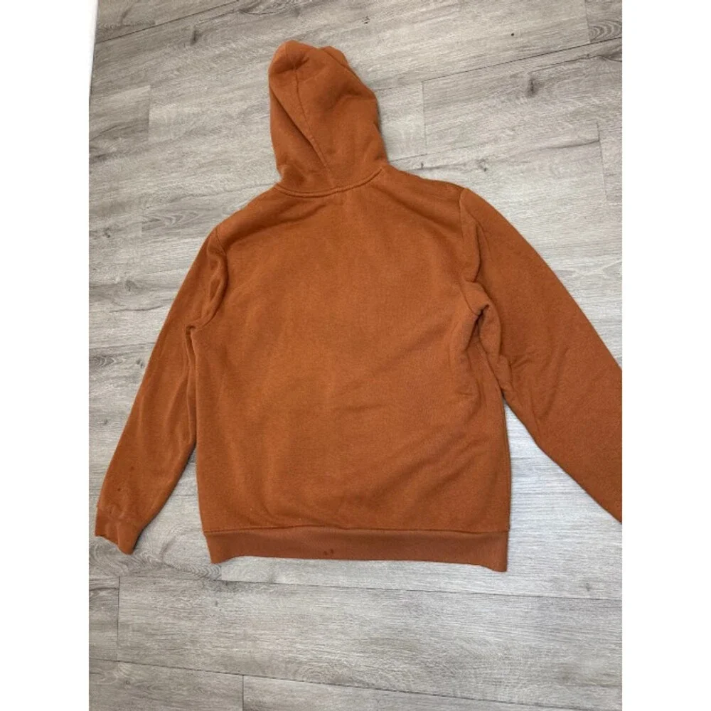 Brown Sherpa Lined Zip Hoodie Fleece Sweatshirt Mens XL Cozy